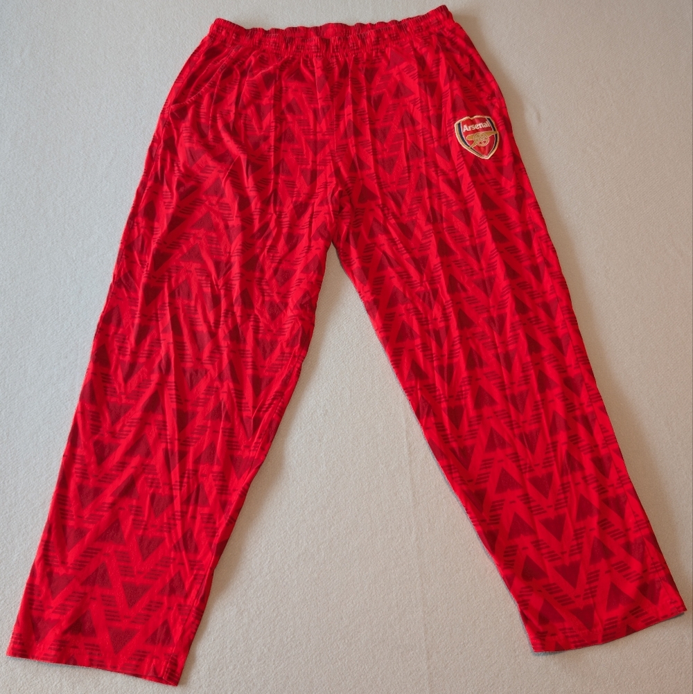 Arsenal Red Bruised Banana Lounge Pants 100% Cotton Sz L Gunner Fan Gear